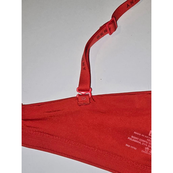 2 Unlined Dkny 34D with underwire color red and leopard design - Picture 6 of 8